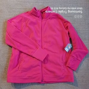 Tex Gear fleece jacket 2x bright berry blast pink NWT.